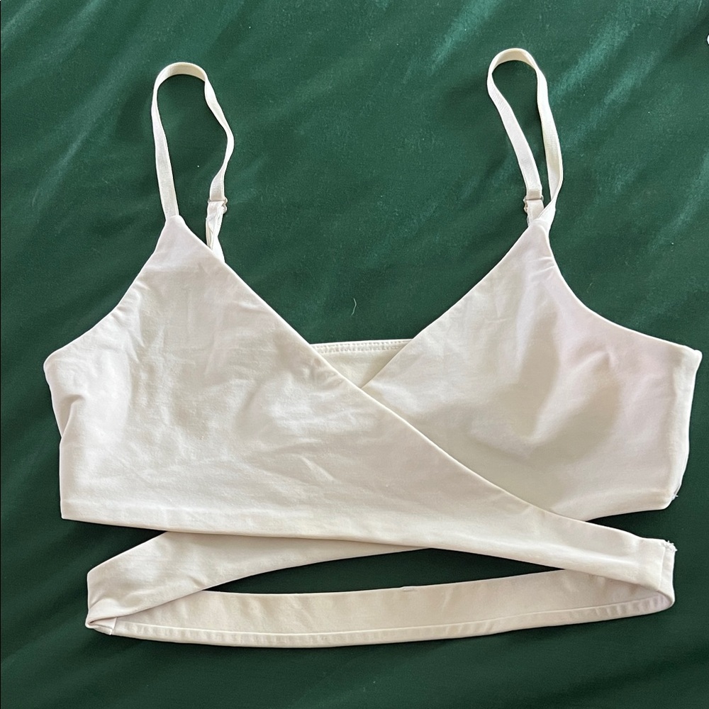 Spiritual Gangster White Wrap Bra